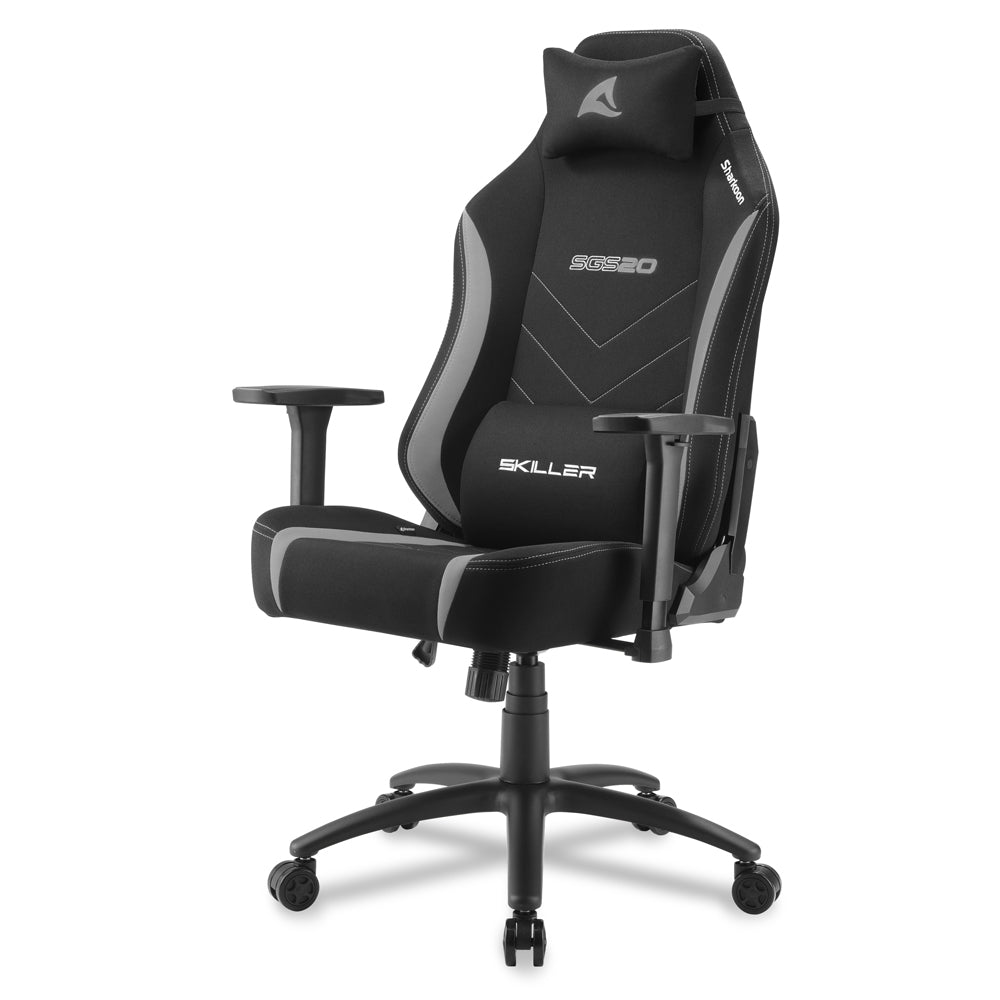 Sedia gaming Sharkoon Skiller SGS20 Fabric, regolabile con base in acciaio nero - grigio