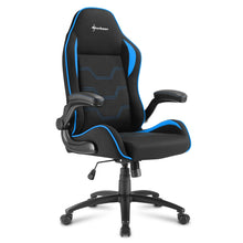 Carica l&#39;immagine nel visualizzatore di Gallery, Sedia gaming Sharkoon Elbrus 1 in pelle sintetica, regolabile con base in acciaio nero - blu
