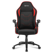 Carica l&#39;immagine nel visualizzatore di Gallery, Sedia gaming Sharkoon Elbrus 1 in pelle sintetica, regolabile con base in acciaio nero - rosso
