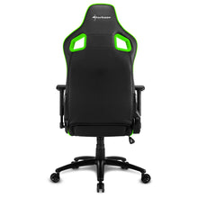 Carica l&#39;immagine nel visualizzatore di Gallery, Sedia gaming Sharkoon Elbrus 2 in pelle sintetica, regolabile con base in acciaio nero - verde
