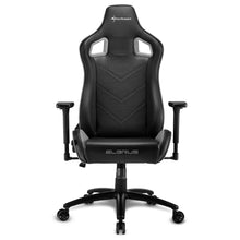 Carica l&#39;immagine nel visualizzatore di Gallery, Sedia gaming Sharkoon Elbrus 2 in pelle sintetica, regolabile con base in acciaio nero - grigio
