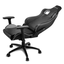 Carica l&#39;immagine nel visualizzatore di Gallery, Sedia gaming Sharkoon Elbrus 2 in pelle sintetica, regolabile con base in acciaio nero - grigio
