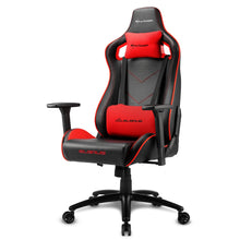 Carica l&#39;immagine nel visualizzatore di Gallery, Sedia gaming Sharkoon Elbrus 2 in pelle sintetica, regolabile con base in acciaio nero - rosso
