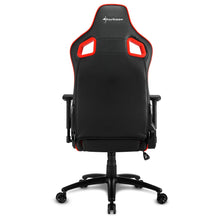 Carica l&#39;immagine nel visualizzatore di Gallery, Sedia gaming Sharkoon Elbrus 2 in pelle sintetica, regolabile con base in acciaio nero - rosso

