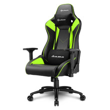 Carica l&#39;immagine nel visualizzatore di Gallery, Sedia gaming Sharkoon Elbrus 3 in tessuto, schienale e braccioli regolabili, base in alluminio, nero - verde
