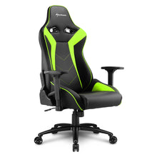 Carica l&#39;immagine nel visualizzatore di Gallery, Sedia gaming Sharkoon Elbrus 3 in tessuto, schienale e braccioli regolabili, base in alluminio, nero - verde
