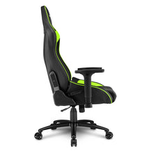 Carica l&#39;immagine nel visualizzatore di Gallery, Sedia gaming Sharkoon Elbrus 3 in tessuto, schienale e braccioli regolabili, base in alluminio, nero - verde
