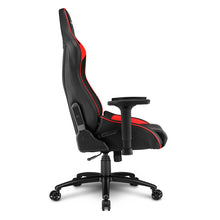 Carica l&#39;immagine nel visualizzatore di Gallery, Sedia gaming Sharkoon Elbrus 3 in tessuto, schienale e braccioli regolabili, base in alluminio, nero - rosso
