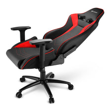 Carica l&#39;immagine nel visualizzatore di Gallery, Sedia gaming Sharkoon Elbrus 3 in tessuto, schienale e braccioli regolabili, base in alluminio, nero - rosso

