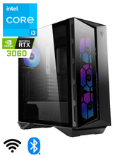 Carica l&#39;immagine nel visualizzatore di Gallery, Computer Gaming &quot;Gunner 2.0 360&quot; Intel Core i3-12100f 4 Core fino a 4.30Ghz - Nvidia GeForce 3060 OC 12GB - 16GB DDR5 - 1TB SSD NVME - WiFi - BT
