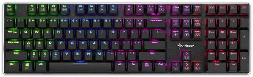 Tastiera gaming meccanica Sharkoon Pure Writer RGB con switch KAHIL Red
