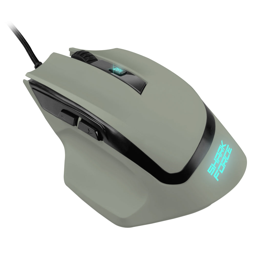 Mouse gaming Sharkoon Shark Force II 4200 DPI, USB, 1.8MT, GRIGIO