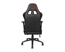Carica l&#39;immagine nel visualizzatore di Gallery, Sedia gaming MSI MAG CH120X ecopelle, cuscino cervicale e lombare, completamente regolabile, base in metallo, nera con finiture rosse
