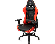 Carica l&#39;immagine nel visualizzatore di Gallery, Sedia gaming MSI MAG CH120 ecopelle, cuscino cervicale e lombare, completamente regolabile, base in metallo, nero / rosso
